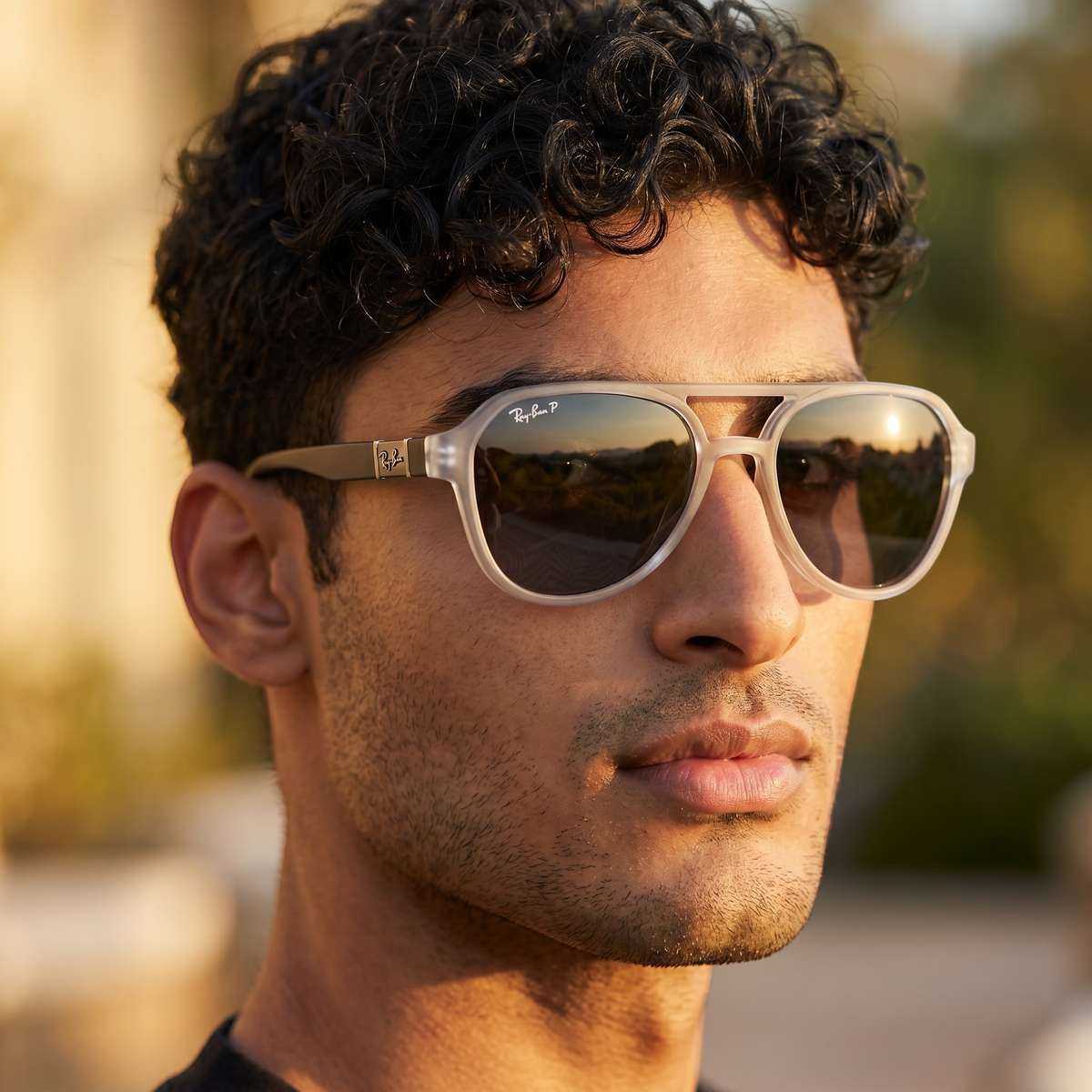 Ray-Ban Sunglasses RB69062 Wayfarer White/Teal Frame Black Lens