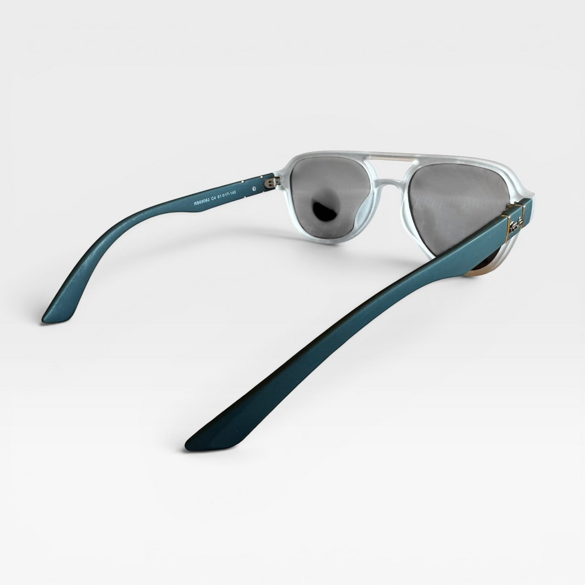 Ray-Ban Sunglasses RB69062 Wayfarer White/Teal Frame Black Lens