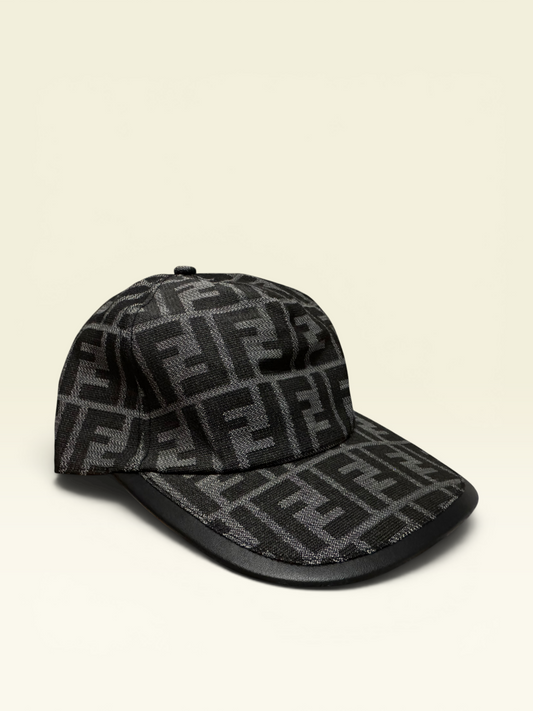 Fendi FF jacquard fabric baseball cap Grey & Black