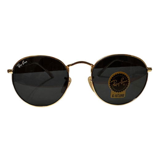 Ray-Ban RB3447 Round Metal Sunglasses – Gold Frame / Black Lenses