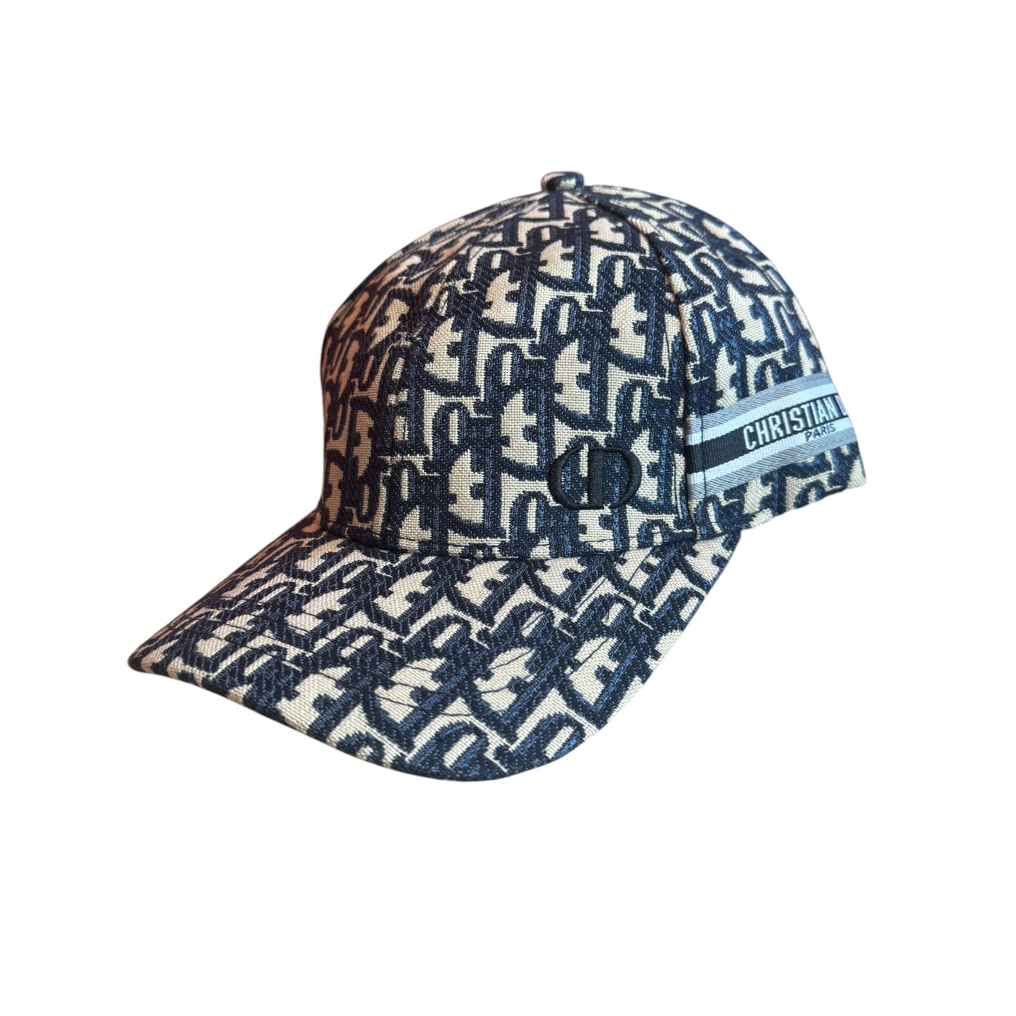 Mens Christian Dior Print Baseball Cap Blue Monogram