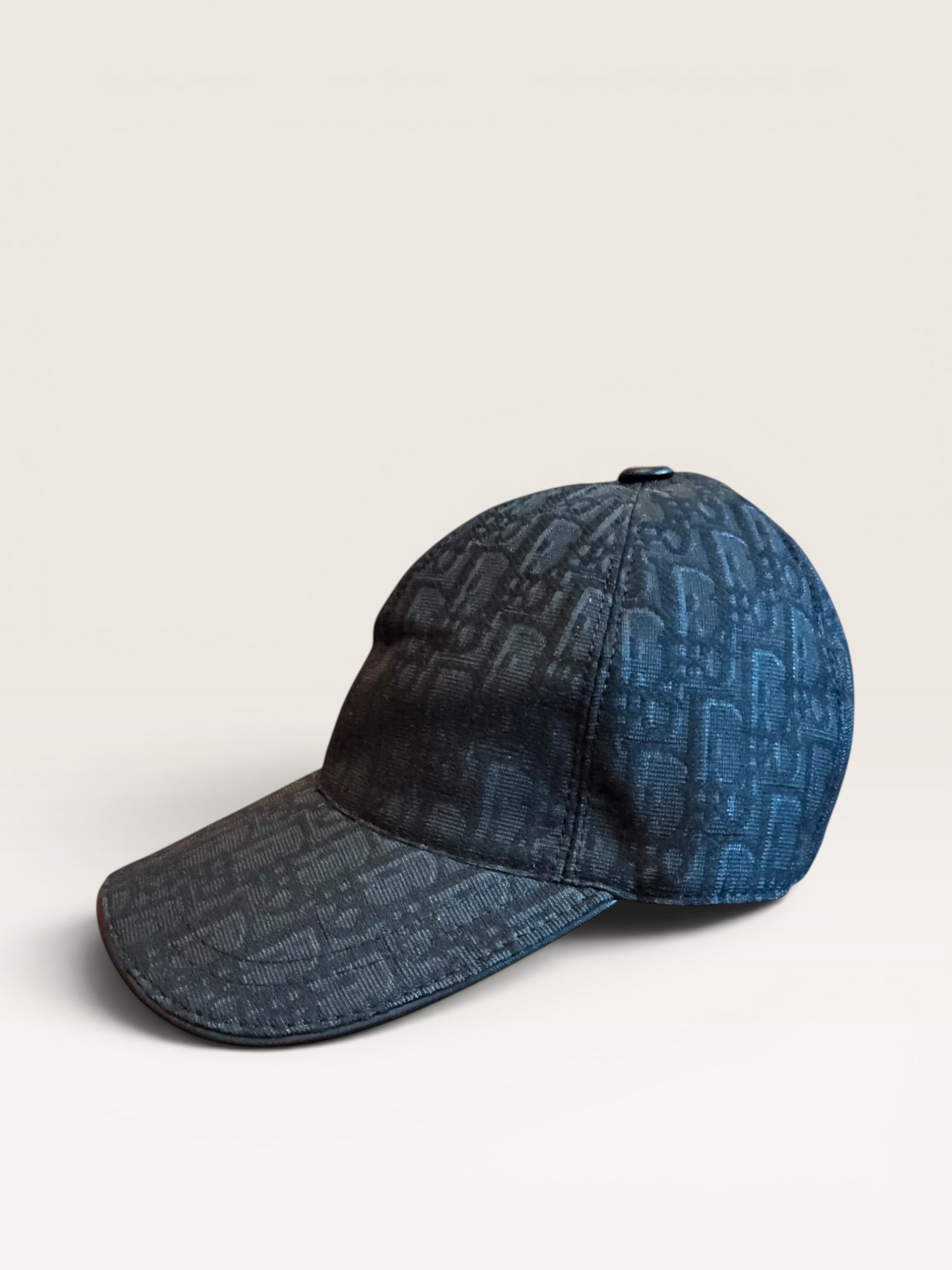 Cristian Dior Men's Black Oblique Cap One Size