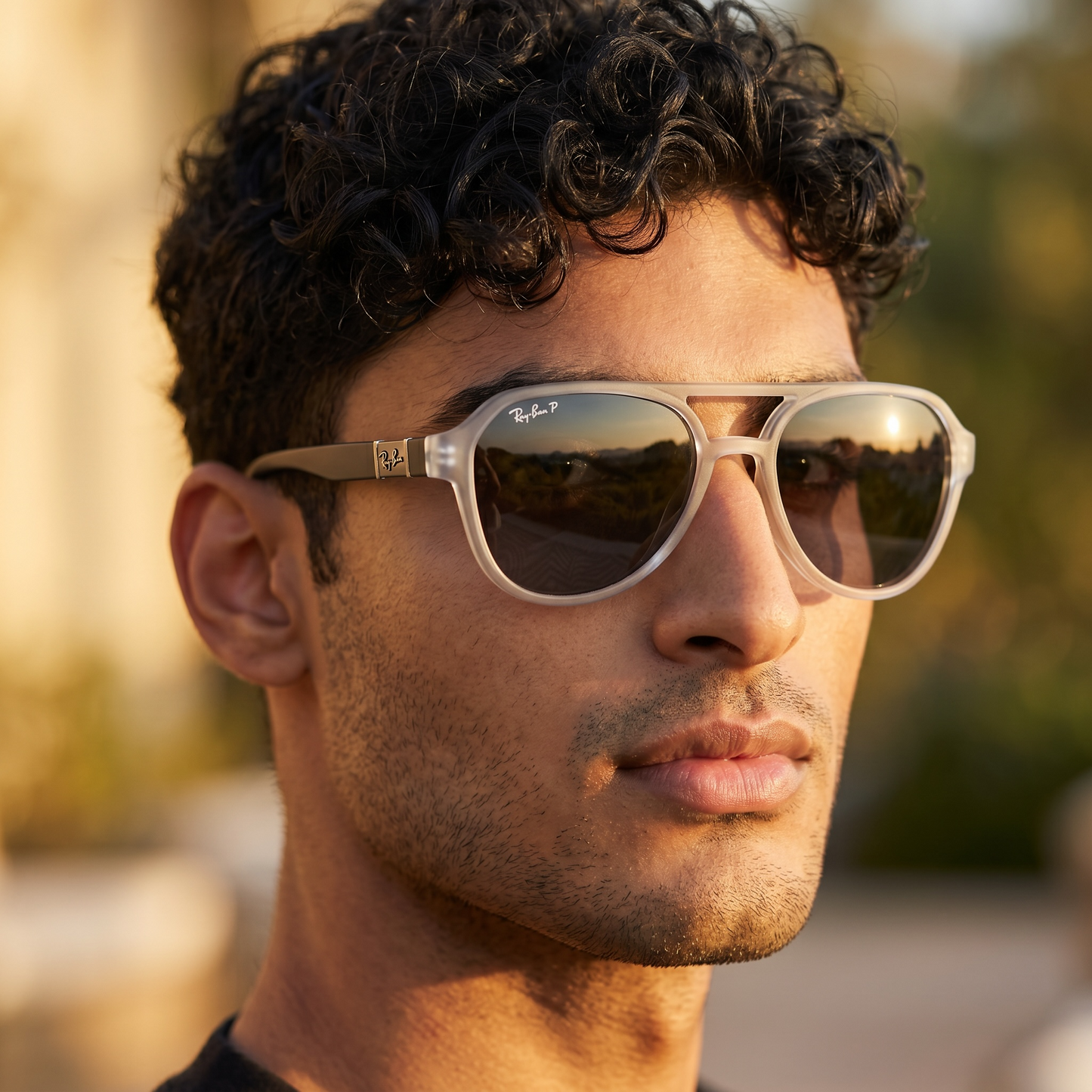 Ray-Ban Sunglasses RB69062 Wayfarer White/Teal Frame Black Lens