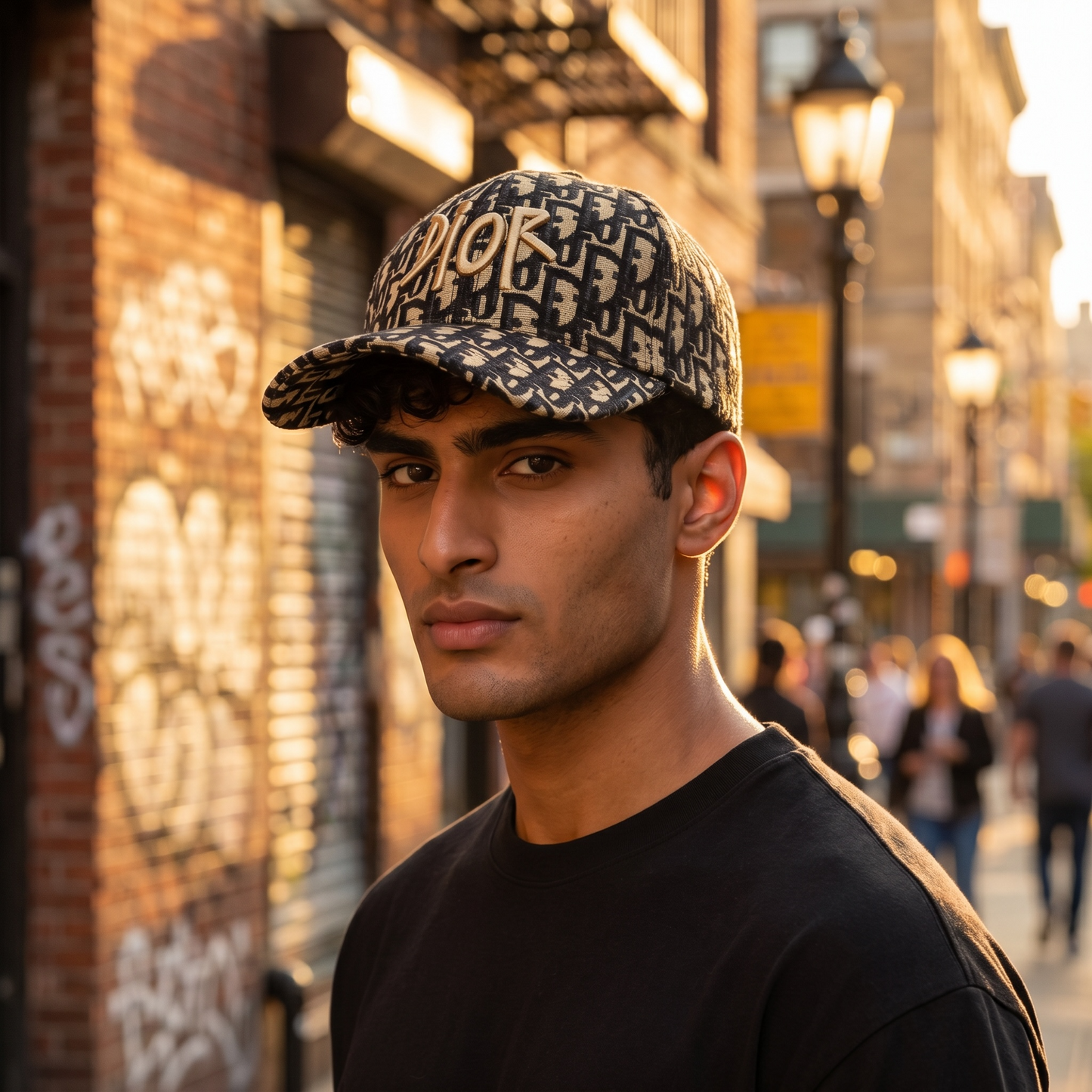 Cristian Dior Men's Oblique Designer Caps One Size