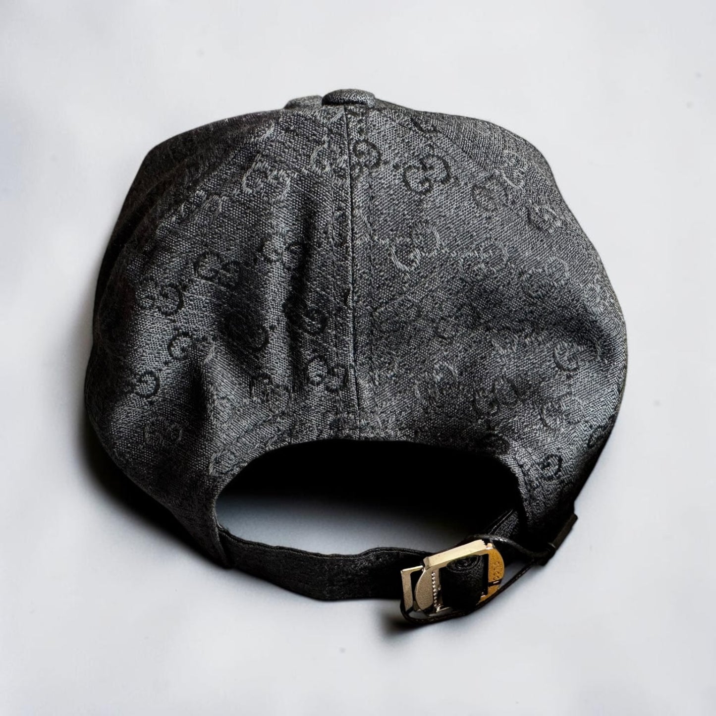 Gucci GG Monogram Logo Baseball Cap Hat Black One Size UniSex