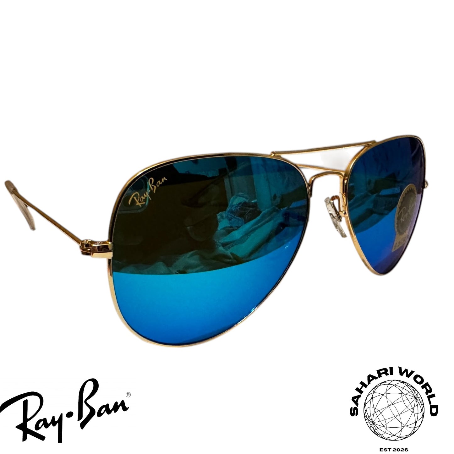 Ray-Ban Aviator Classic RB3025 Gold Frame G-15 Blue Lenses Sunglasses