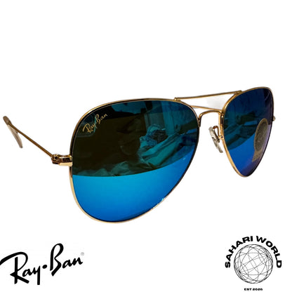 Ray-Ban Aviator Classic RB3025 Gold Frame G-15 Blue Lenses Sunglasses