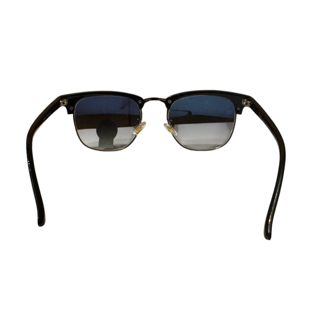Ray-Ban Clubmaster RB3016 Blue Lenses Black Frame