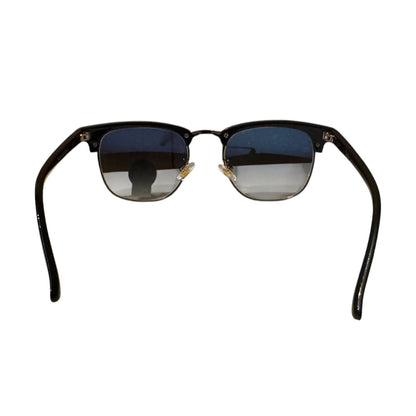 Ray-Ban Clubmaster RB3016 Blue Lenses Black Frame