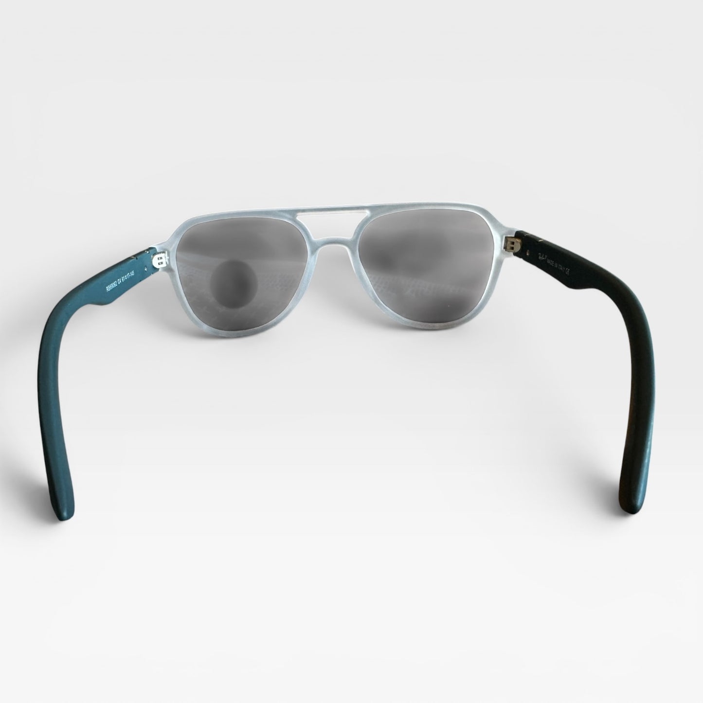 Ray-Ban Sunglasses RB69062 Wayfarer White/Teal Frame Black Lens