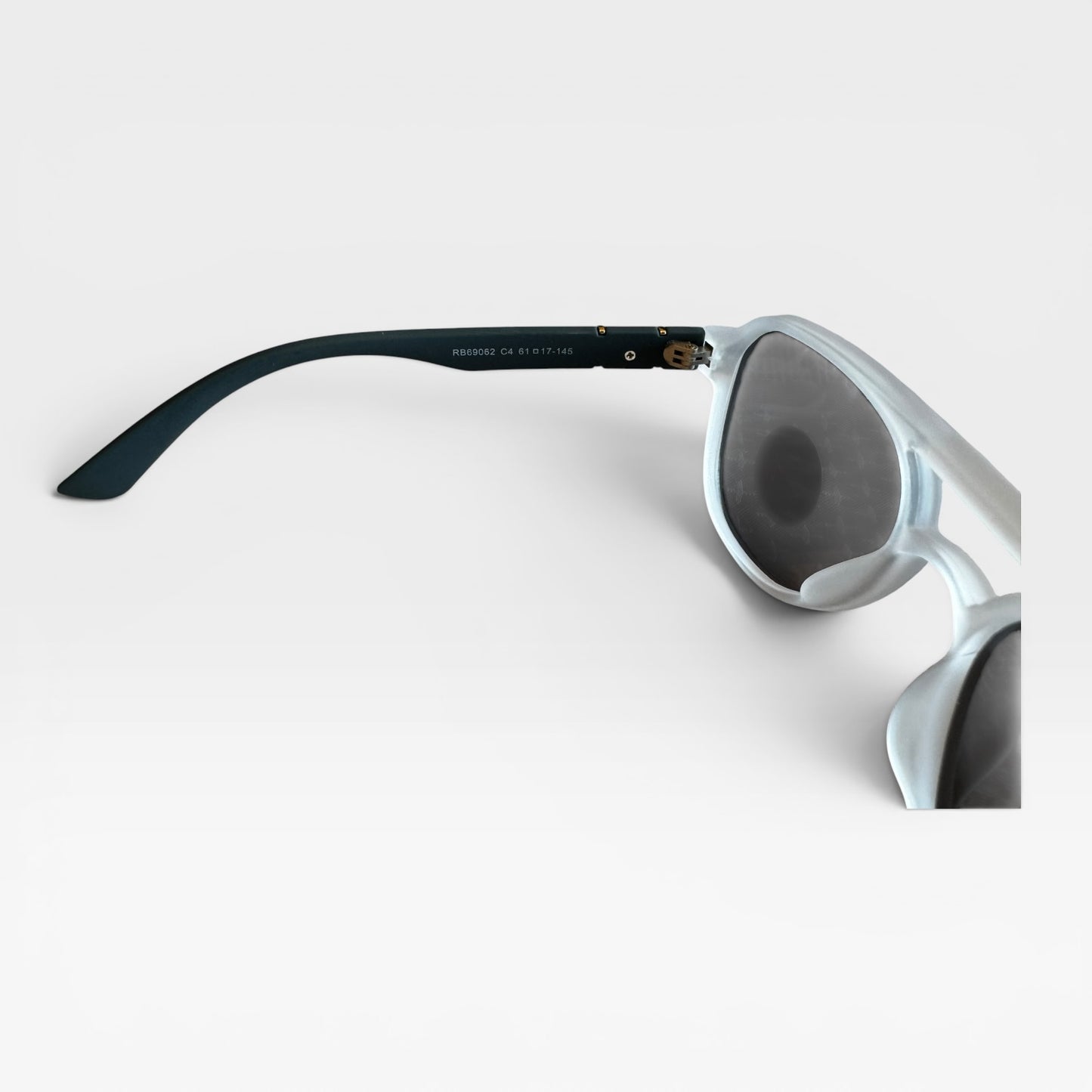 Ray-Ban Sunglasses RB69062 Wayfarer White/Teal Frame Black Lens
