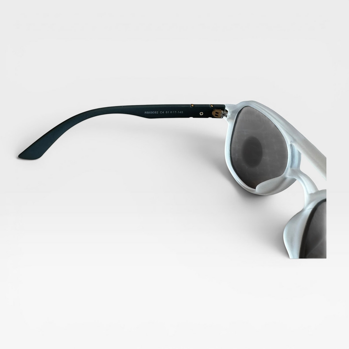 Ray-Ban Sunglasses RB69062 Wayfarer White/Teal Frame Black Lens