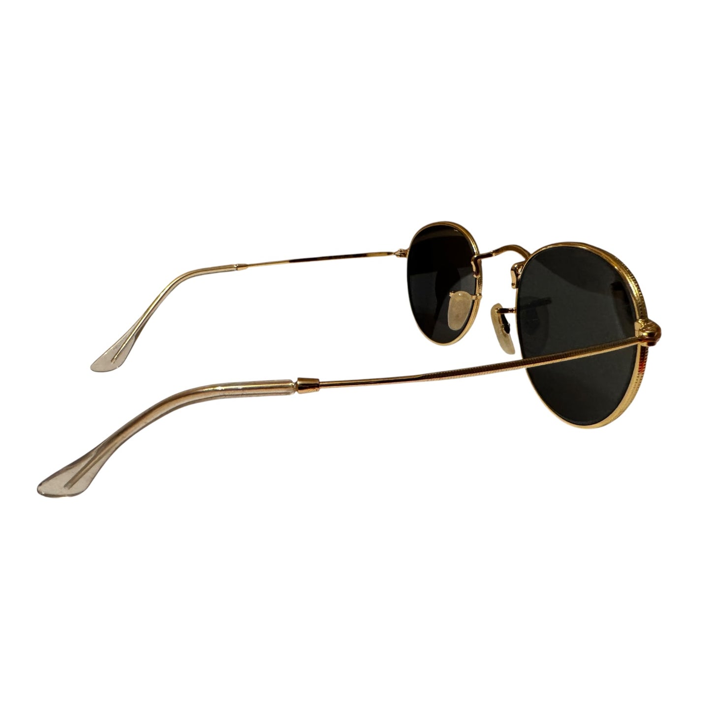 Ray-Ban RB3447 Round Metal Sunglasses – Gold Frame / Black Lenses