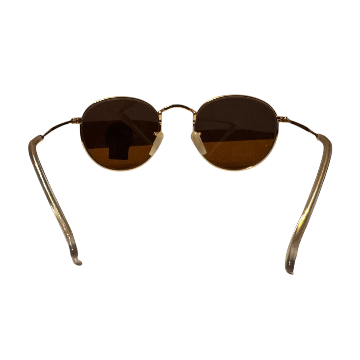 Ray-Ban RB3447 Round Metal Sunglasses – Gold Frame / Dark Brown Lenses
