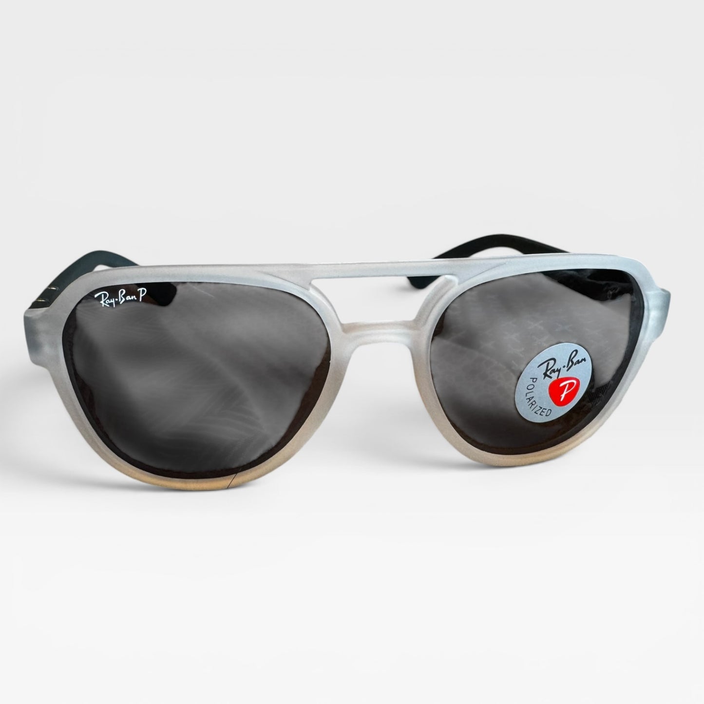 Ray-Ban Sunglasses RB69062 Wayfarer White/Teal Frame Black Lens