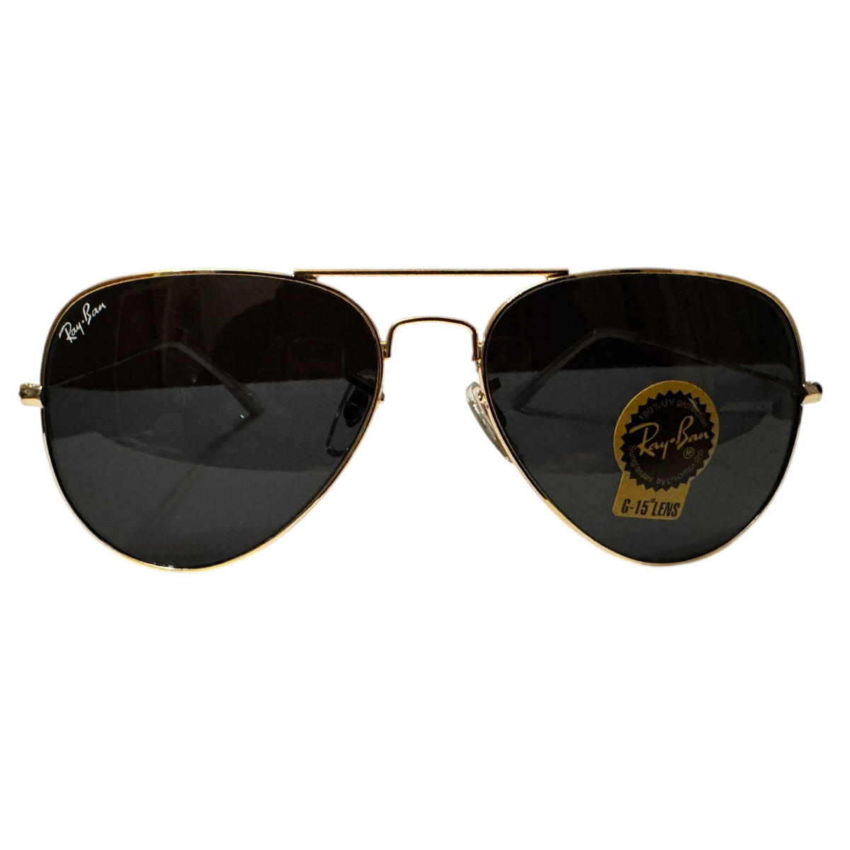 Ray-Ban Aviator Classic RB3025 Gold Frame G-15 Black Lenses Sunglasses
