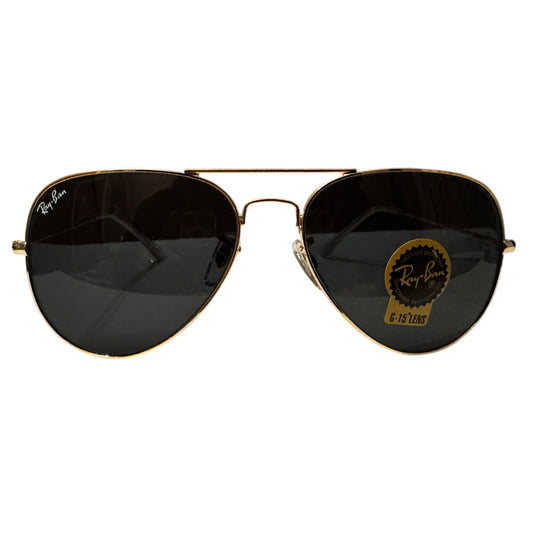 Ray-Ban Aviator Classic RB3025 Gold Frame G-15 Black Lenses Sunglasses