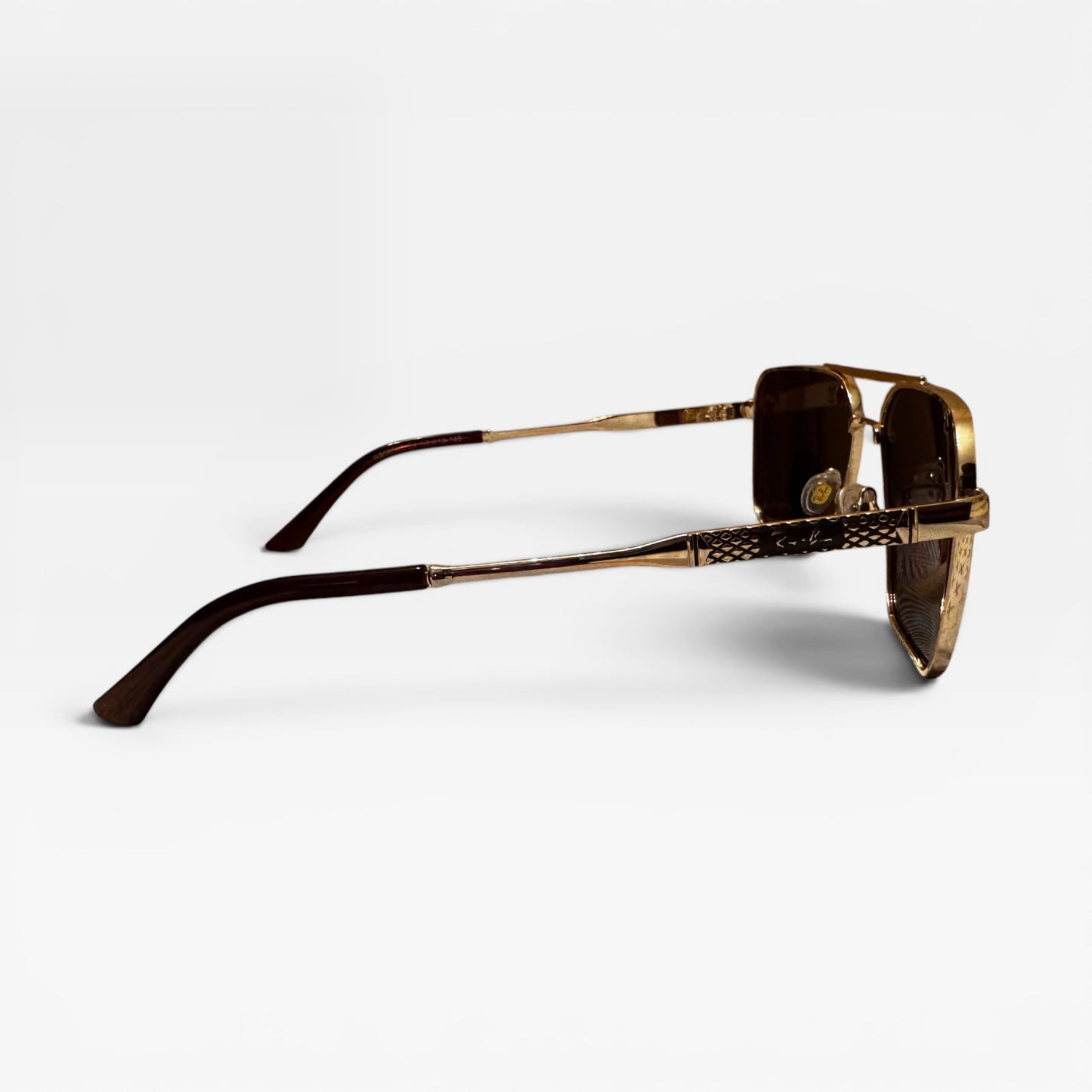 Ray-Ban RB58540 Sunglasses Unisex Gold Frame Brown Lenses
