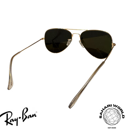 Ray-Ban Aviator Classic RB3025 Gold Frame G-15 Blue Lenses Sunglasses