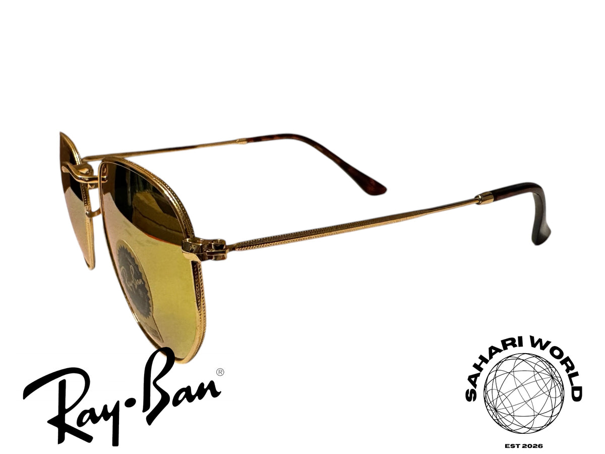 Ray‑Ban RB3548 Hexagonal Sunglasses – Classic Metal Frame, Mirror red lenses
