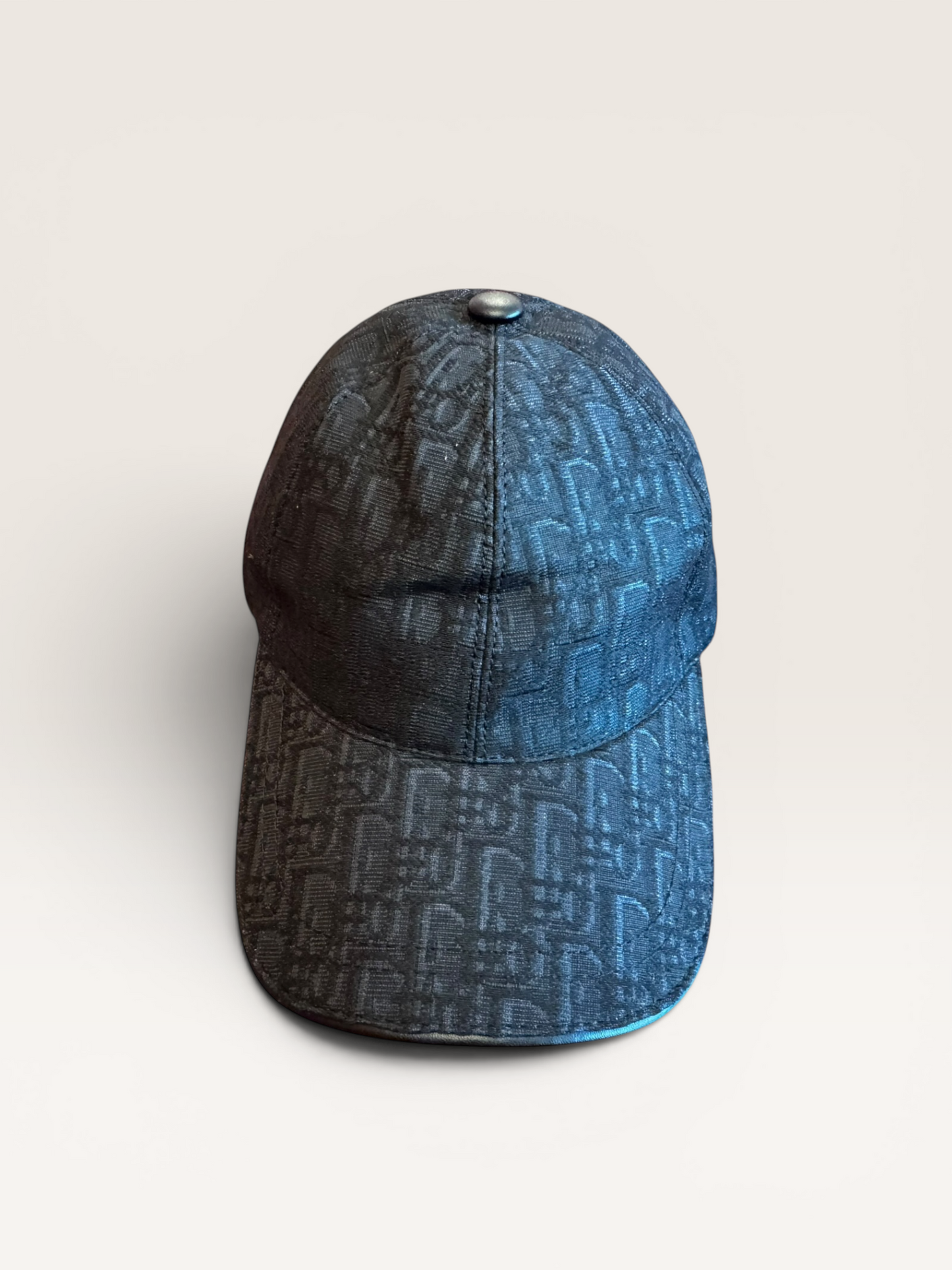 Cristian Dior Men's Black Oblique Cap One Size