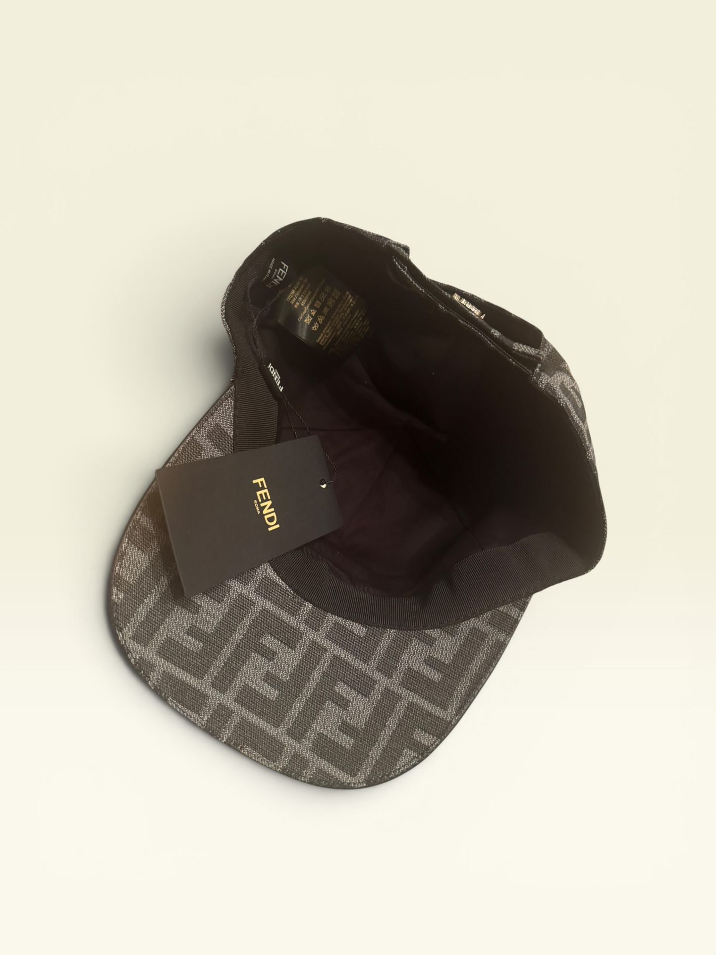 Fendi FF jacquard fabric baseball cap Grey & Black