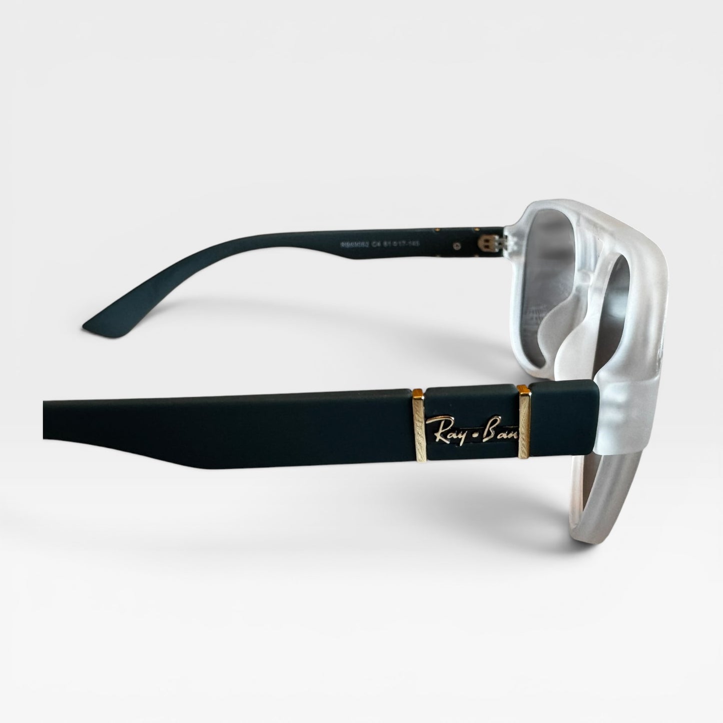 Ray-Ban Sunglasses RB69062 Wayfarer White/Teal Frame Black Lens