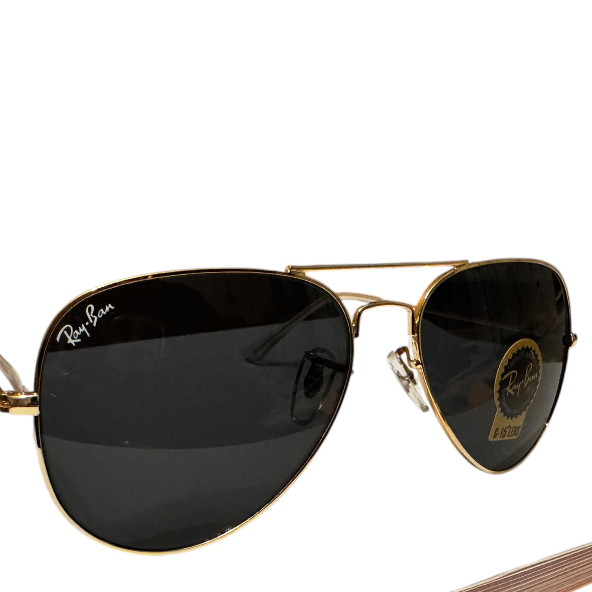 Ray-Ban Aviator Classic RB3025 Gold Frame G-15 Black Lenses Sunglasses