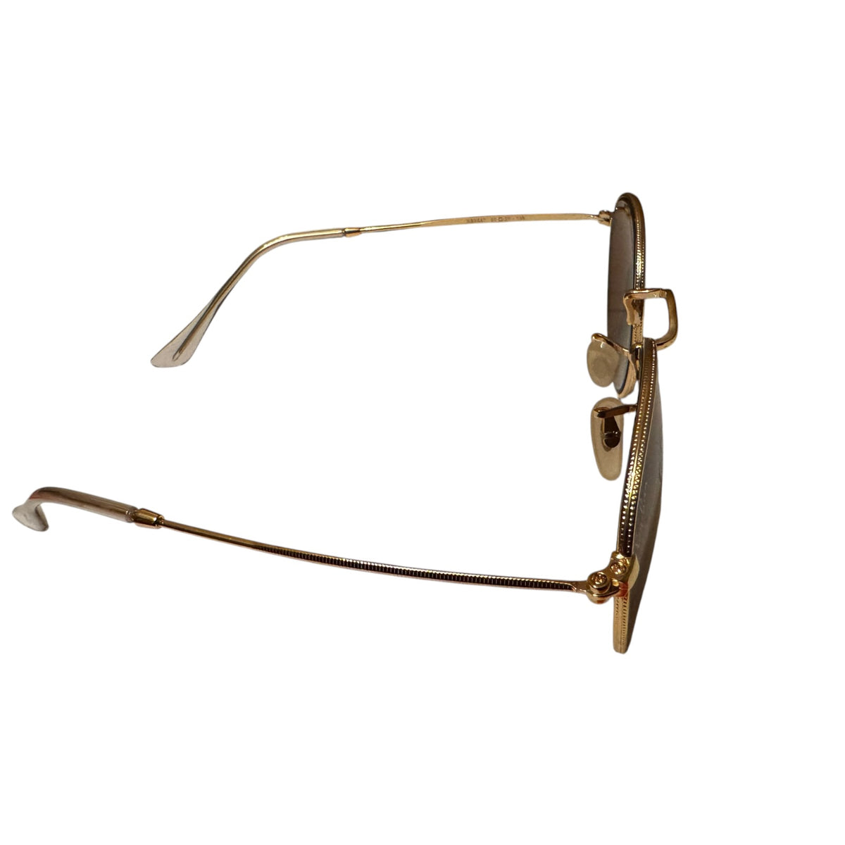 Ray-Ban RB3447 Round Metal Sunglasses – Gold Frame / Dark Brown Lenses