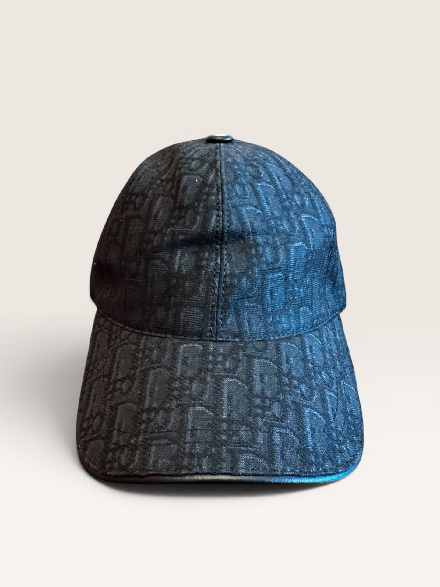 Cristian Dior Men's Black Oblique Cap One Size