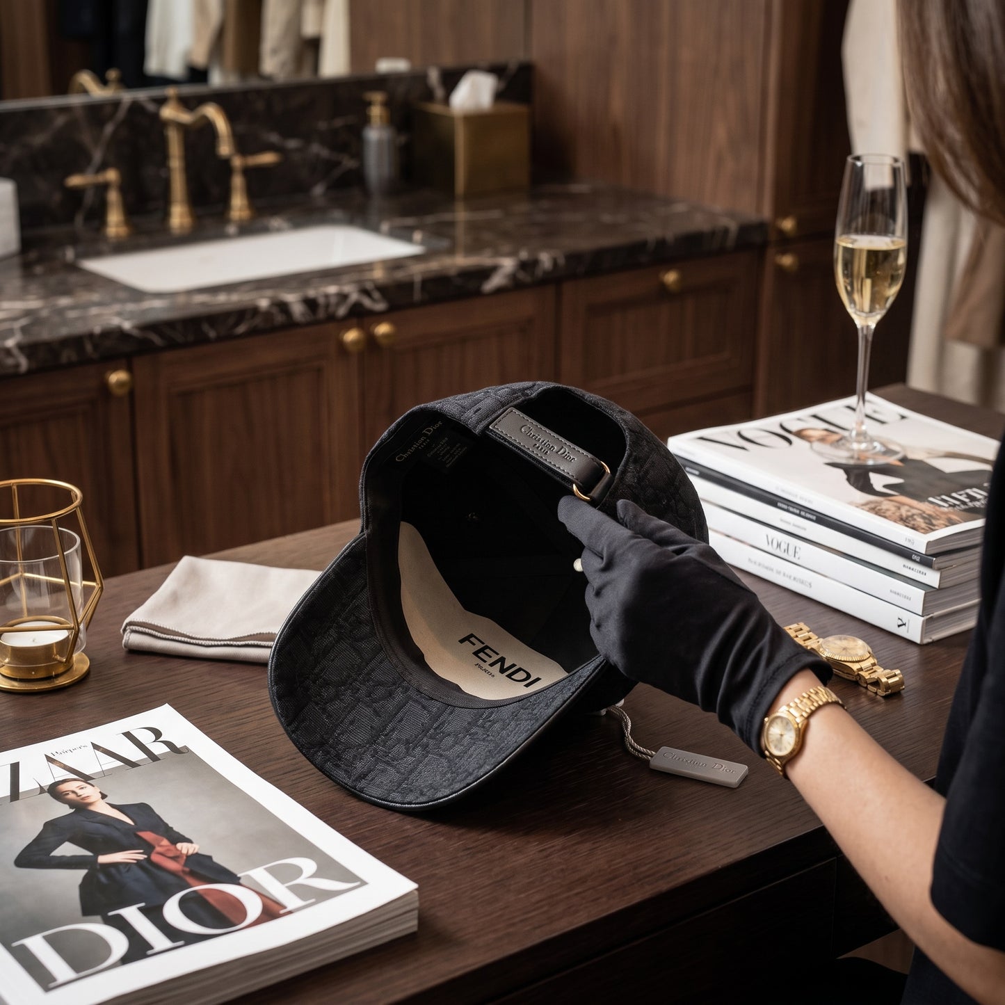 Christian Dior Oblique Black Baseball Cap Dior