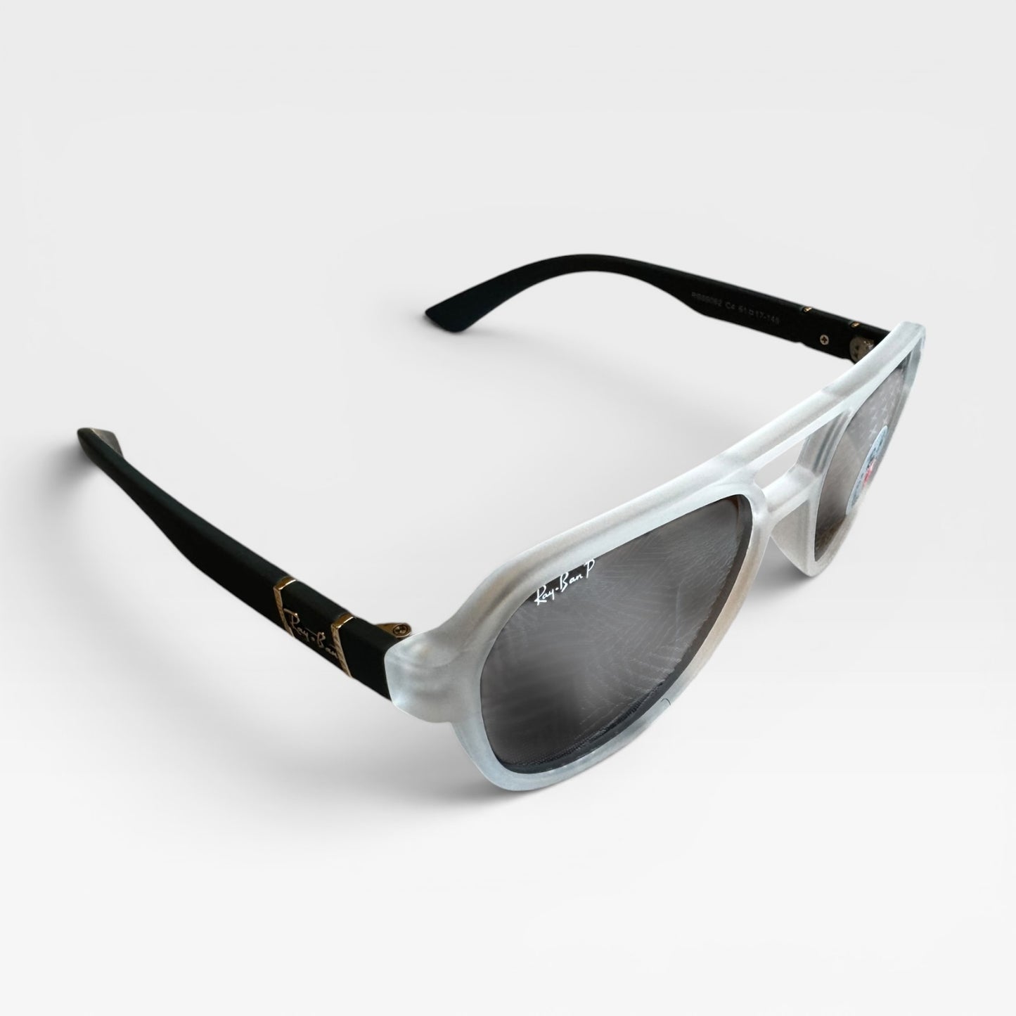 Ray-Ban Sunglasses RB69062 Wayfarer White/Teal Frame Black Lens