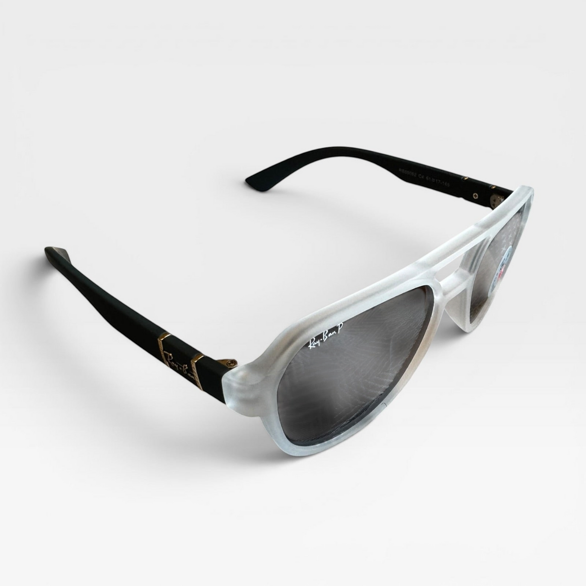 Ray-Ban Sunglasses RB69062 Wayfarer White/Teal Frame Black Lens