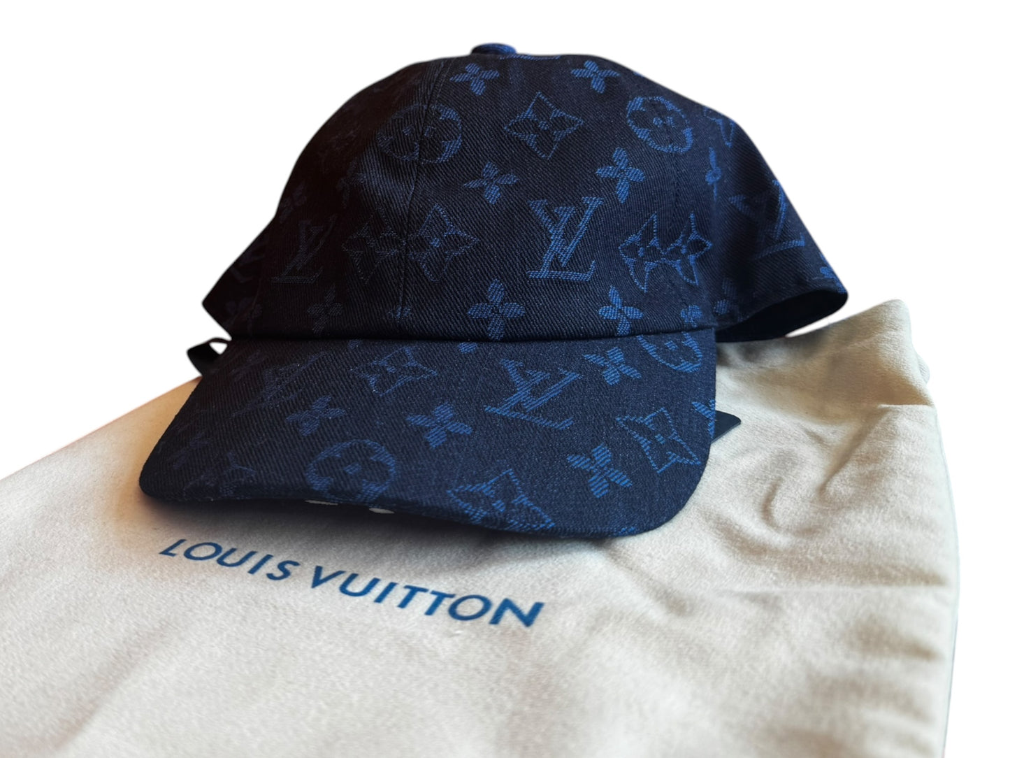 LV Louis Vuitton Blue Monogram Cap
