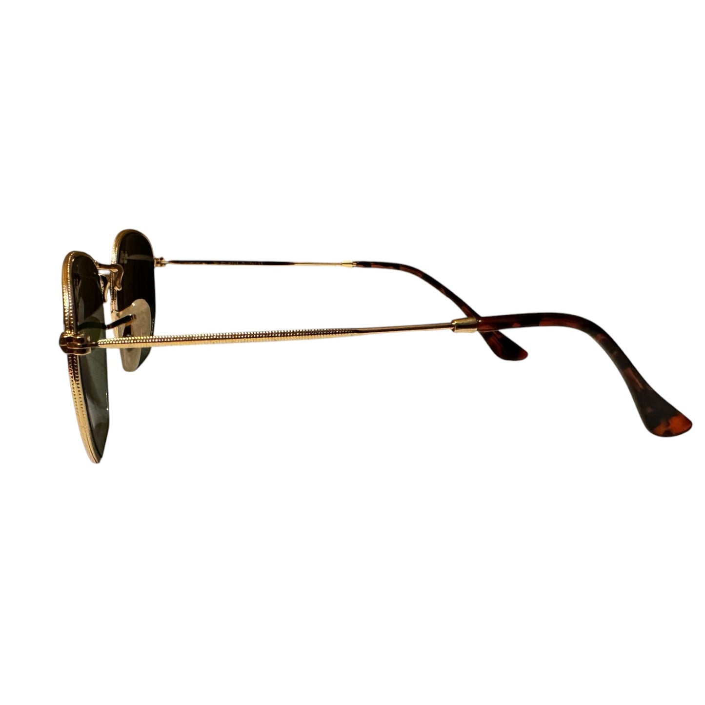 Ray‑Ban RB3548 Hexagonal Sunglasses – Gold Frame, Blue Lenses – Unisex Iconic Style