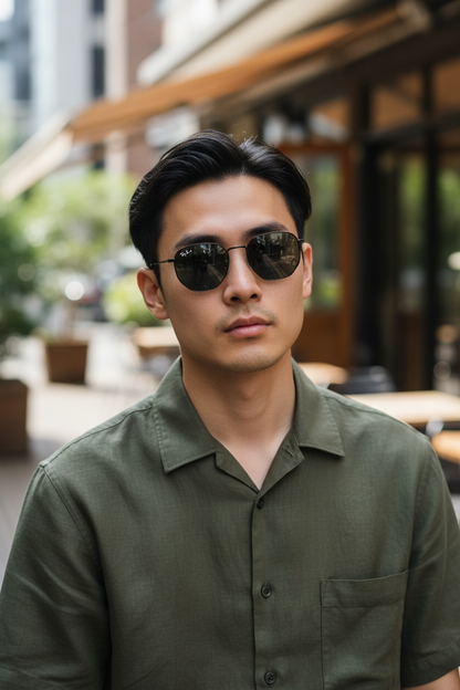 Ray‑Ban RB3548 Hexagonal Sunglasses – Classic Metal Frame, Iconic Unisex Style